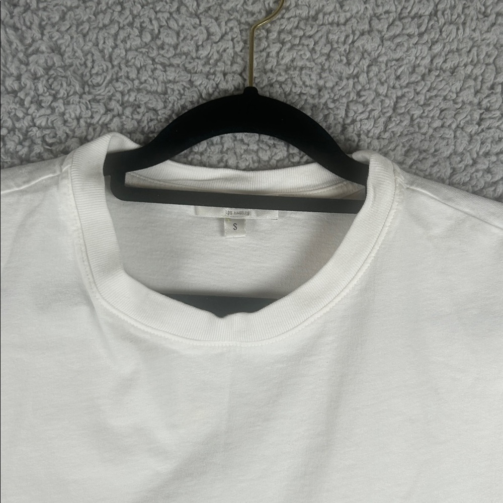 AGOLDE Salma Tee Crewneck Short Sleeve Cotton Relaxed White Top Size S - Picture 6 of 16